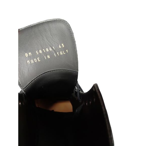 $1,000 Saint Laurent Black Leather Army Boots size US 10 /EU 43 Made in Italy main image 7